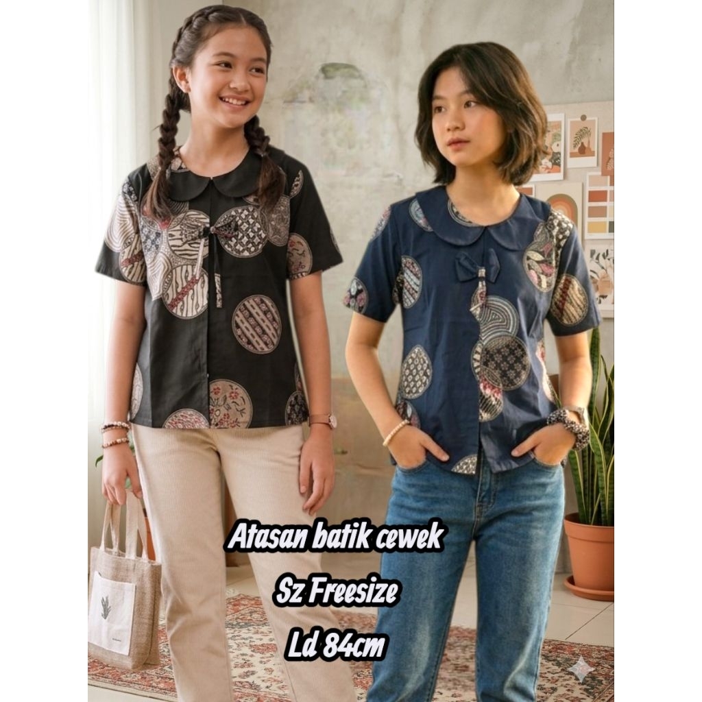 atasan batik cewek atasan batik perempuan atasan batik wanita atasan batik anak cewek atasan batik a