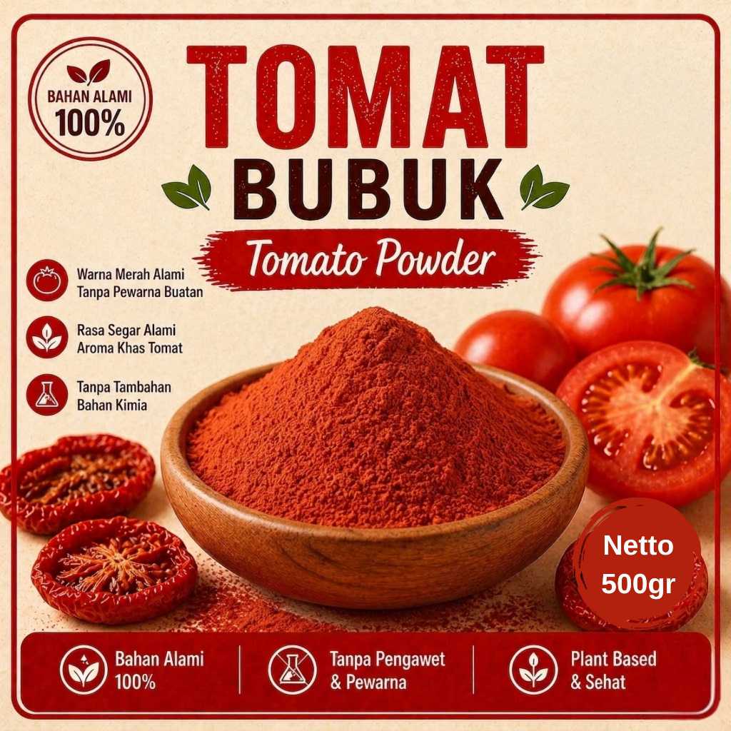 Pure Tomato Powder / Bubuk Tomat - 500gr