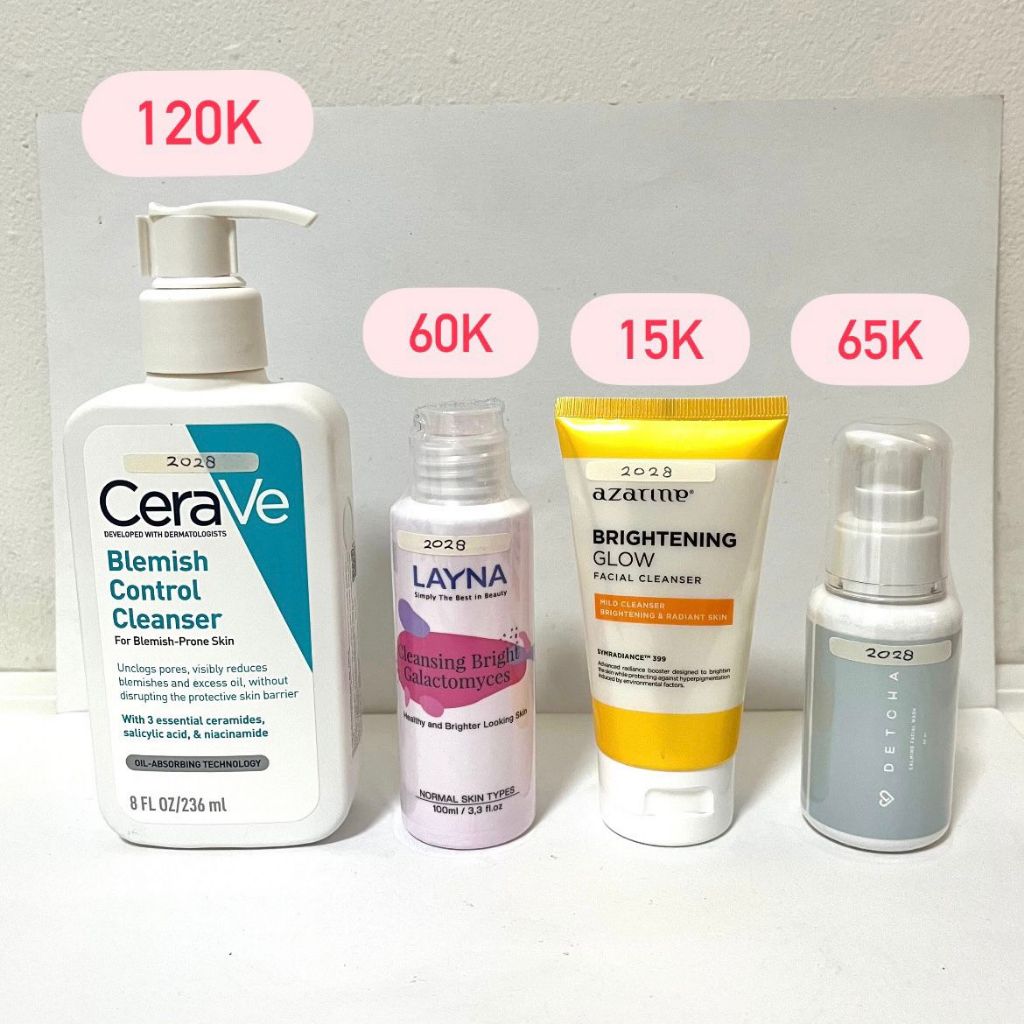 Face Cleanser / Face Wash : Layla, Azarine, Detcha