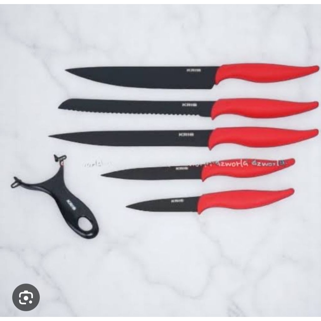 Kris Chef Knife Set With Peeler Ref 5 Pisau dan Alat Pengupas