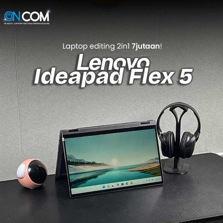 Lenovo Ideapad Flex 5/AMD Ryzen 7 5700U/RAM 16 GB/SSD 512 GB/Garansi Toko 1 Bulan