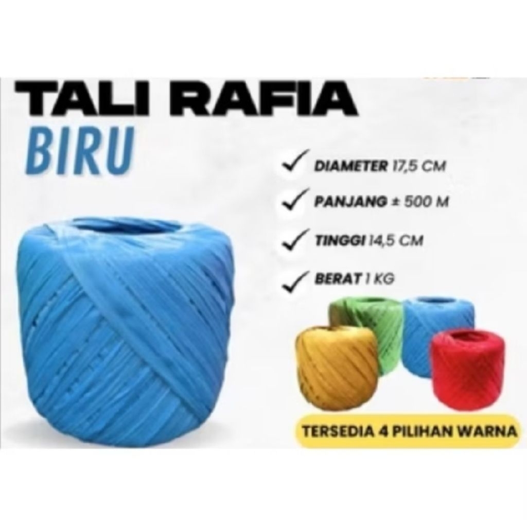 tali rafia besar 1 kg gulung warna_warni