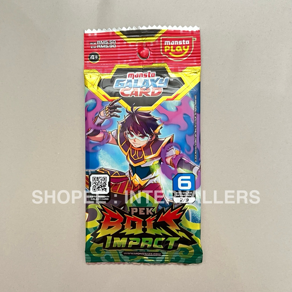 Kartu BoBoiBoy Pek Bolt Impact ORI Malaysia no 2/9 (Fang)