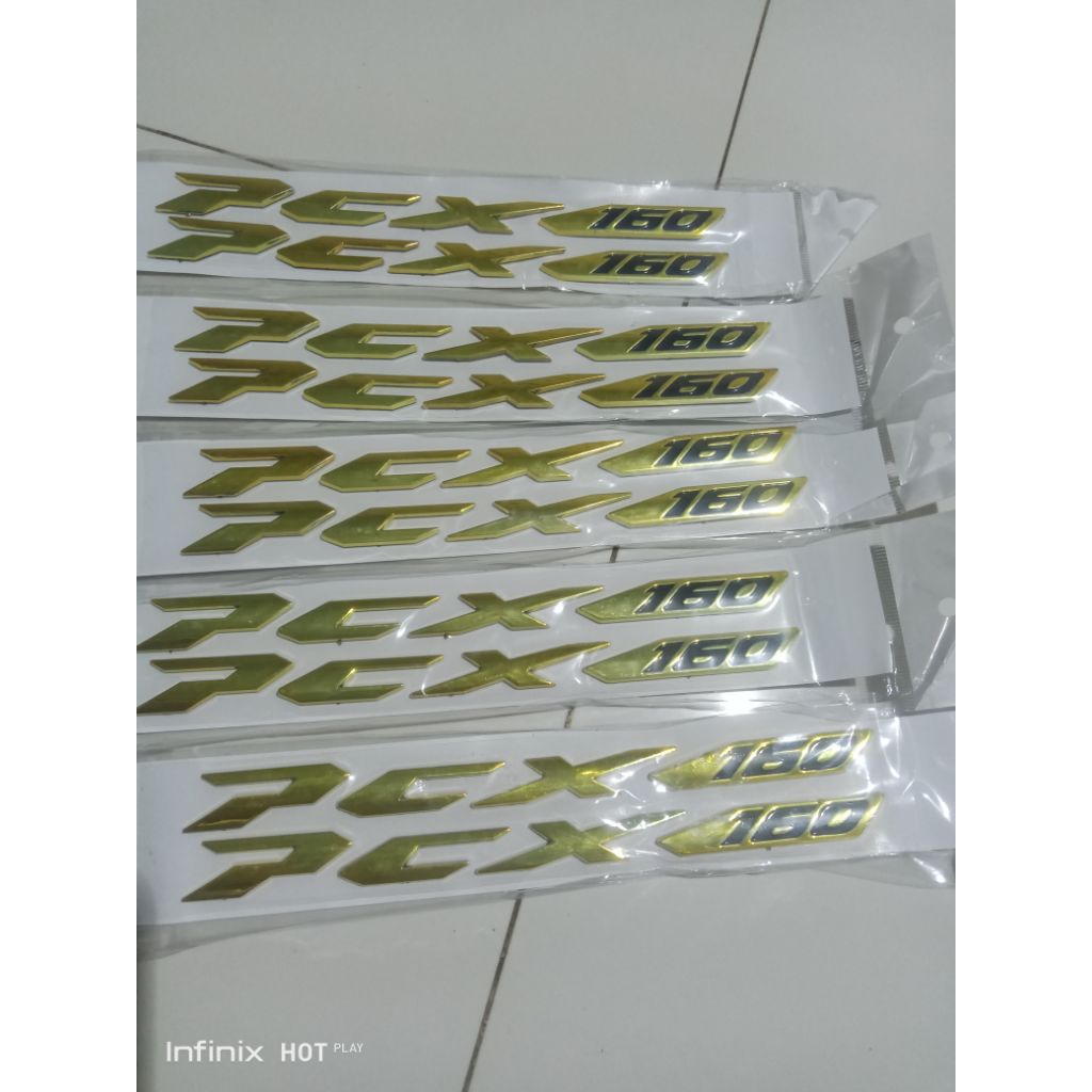 logo emblem PCX 160  bahan ABS set kanan kiri