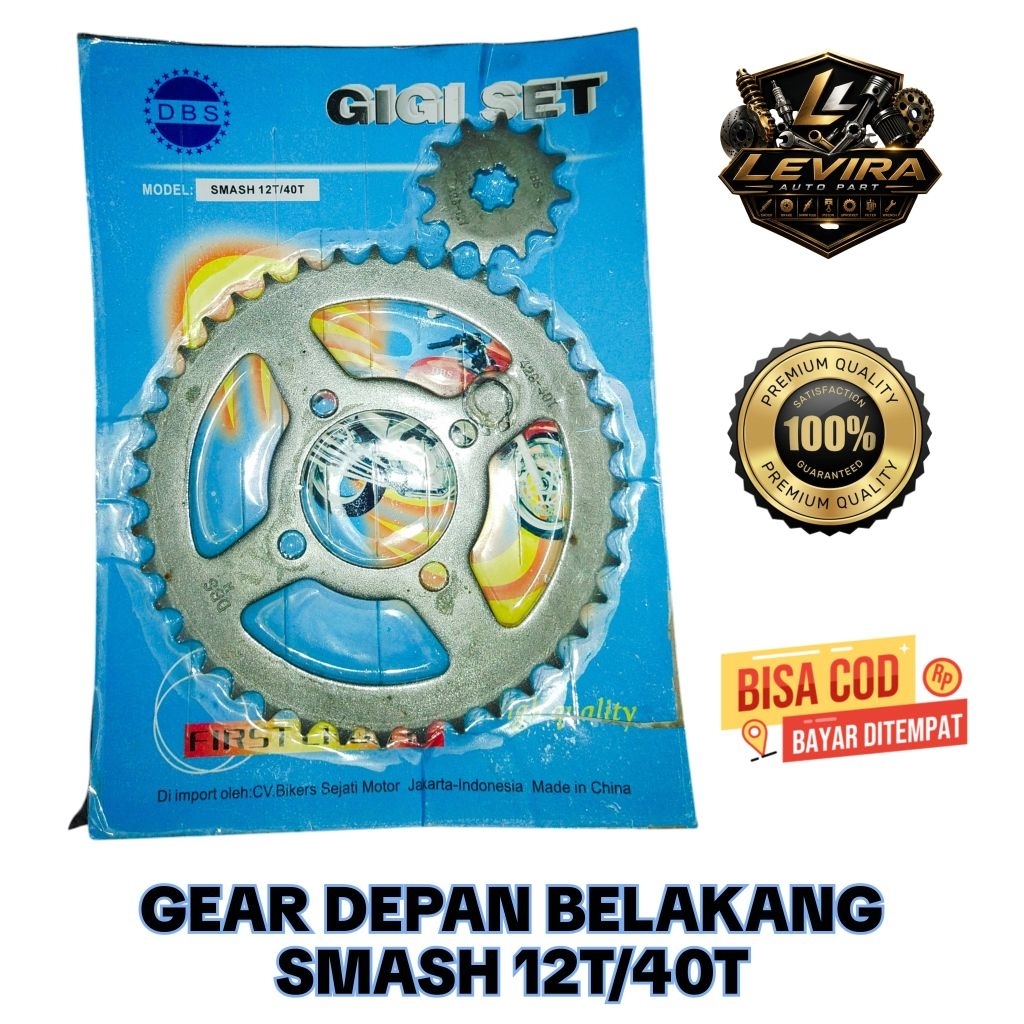 GIR GEAR SET DEPAN BELAKANG SMASH 40T KUALITAS TERBAIK