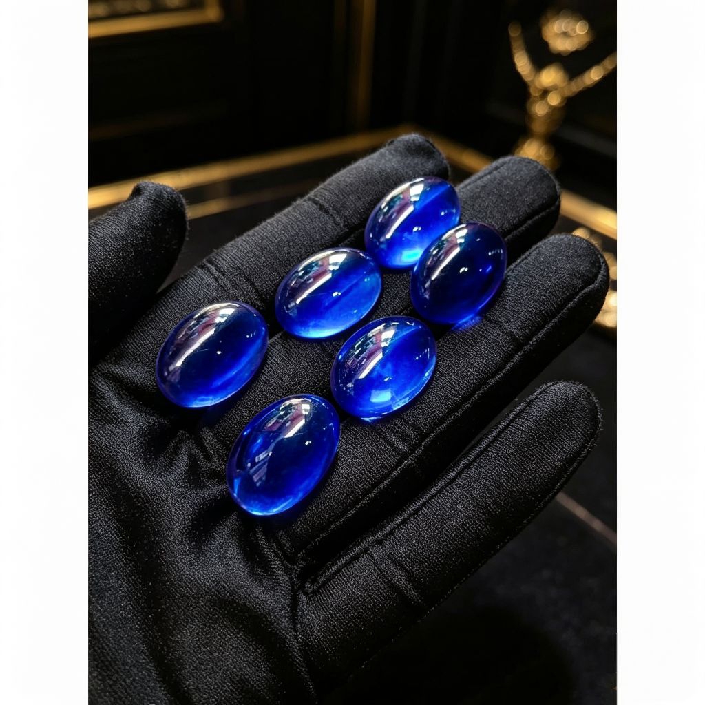 Batu Akik Lepasan Blue Cyklop Papua 18x13mm Terbaik