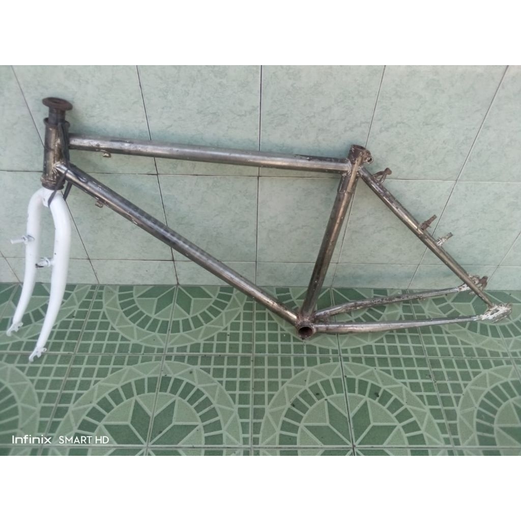 FRAME SEPEDA KALCER STAINLESSTELL,FRAME SEPEDA JADUL