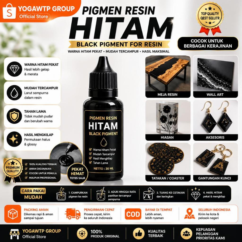 PIGMEN HITAM PEWARNA RESIN 100gram