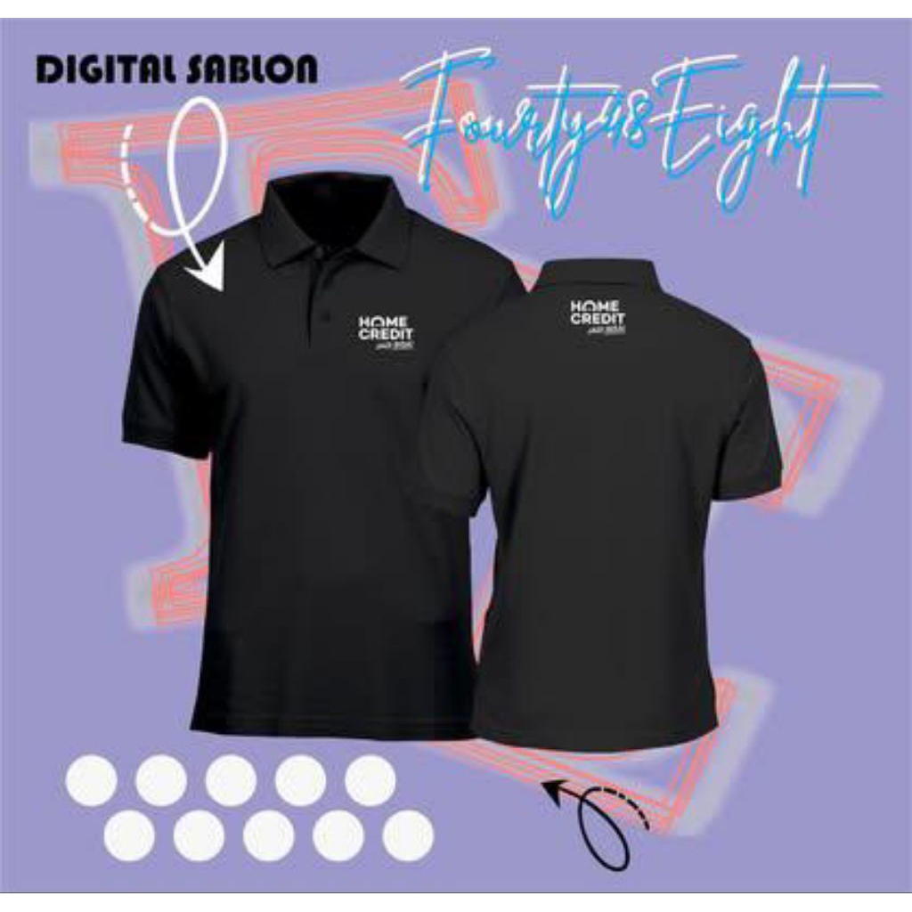 Baju Polo T-shirt premium kerah HOME CREDIT Model Terbaru banyak pilihan warna
