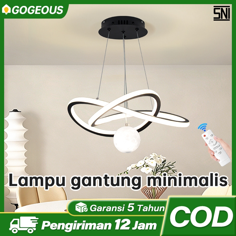 GOGEOUS COD 3 Lampu Gantung LED Minimalis  Modern Bentuk Kelopak untuk Dekorasi Ruang Makan Lampu ga