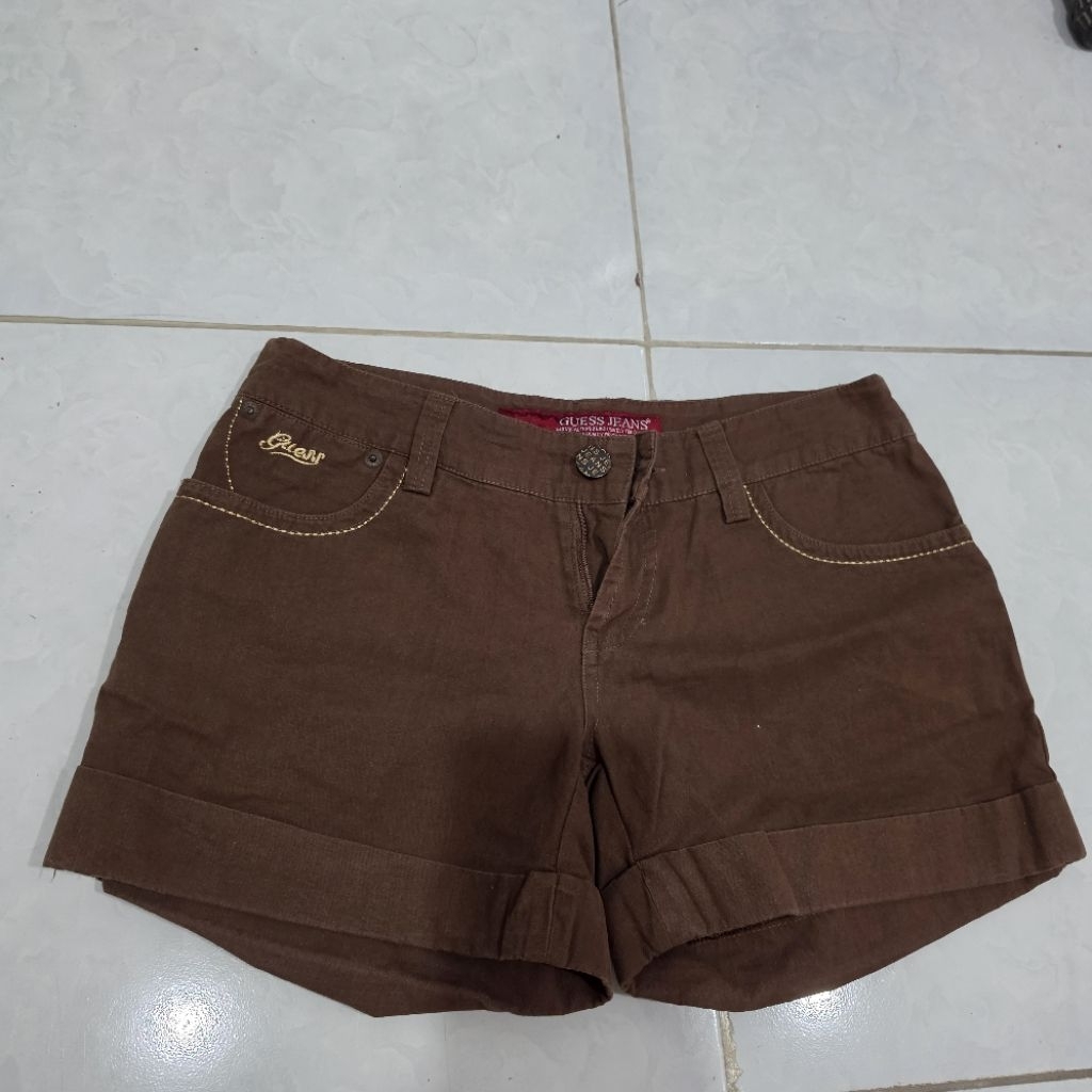 celana pendek wanita guess coklat second