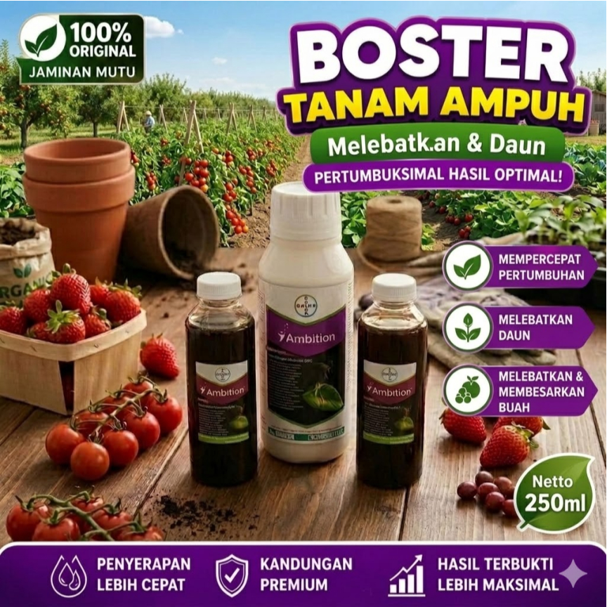 Ambition Bayer 250ml - Nutrisi Tanaman Booster Buah dan Sayur Original