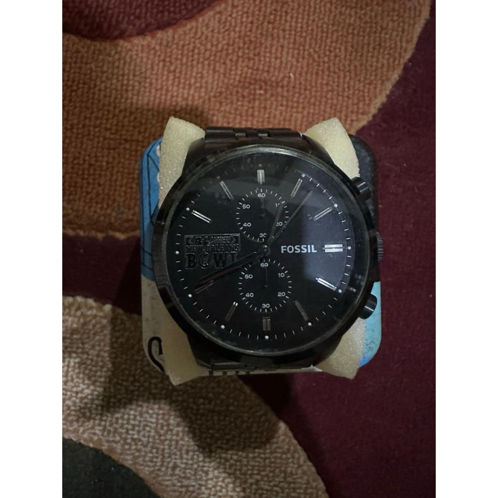 Fossil Men's Black Townsman Chronograph Watch FS4787