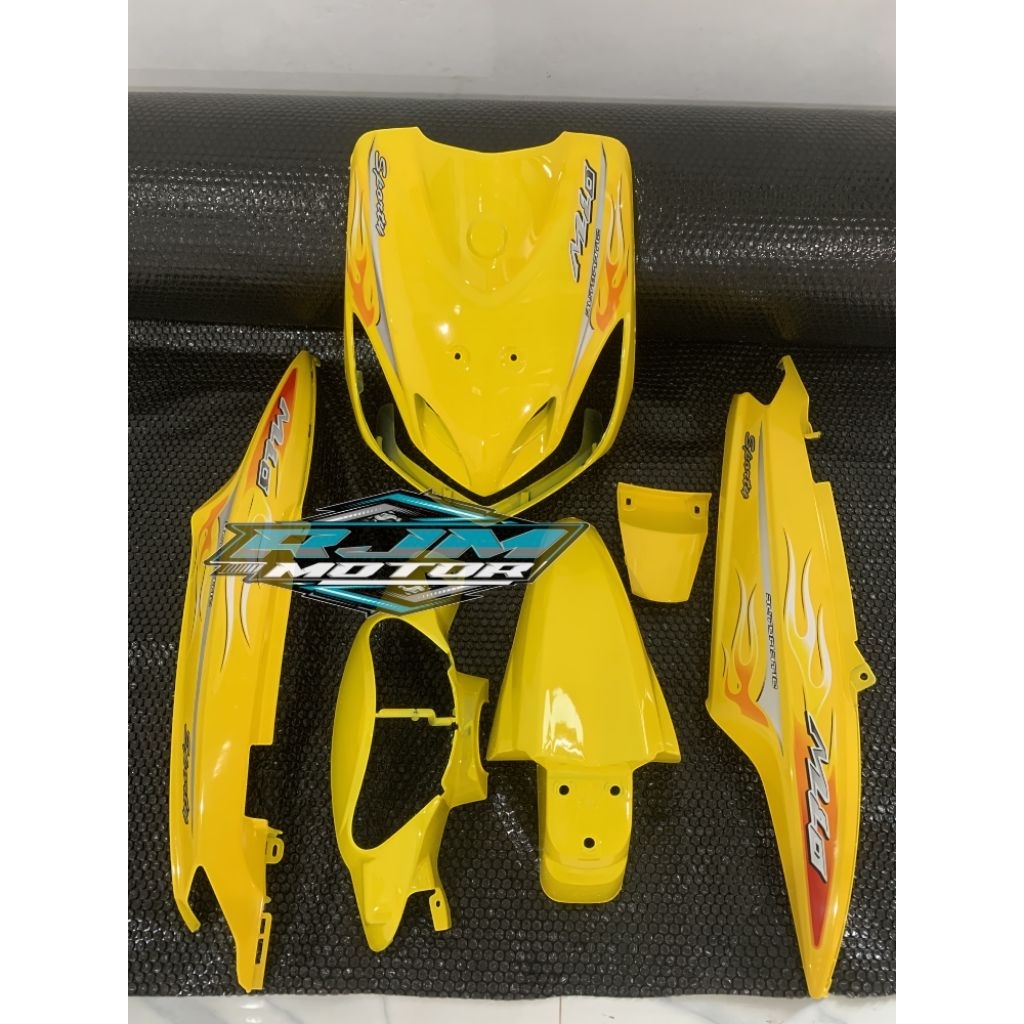 Cover Full Body Halus Yamaha Mio Smile / Full Set Body Halus Mio SmileWarna Kuning Lemon