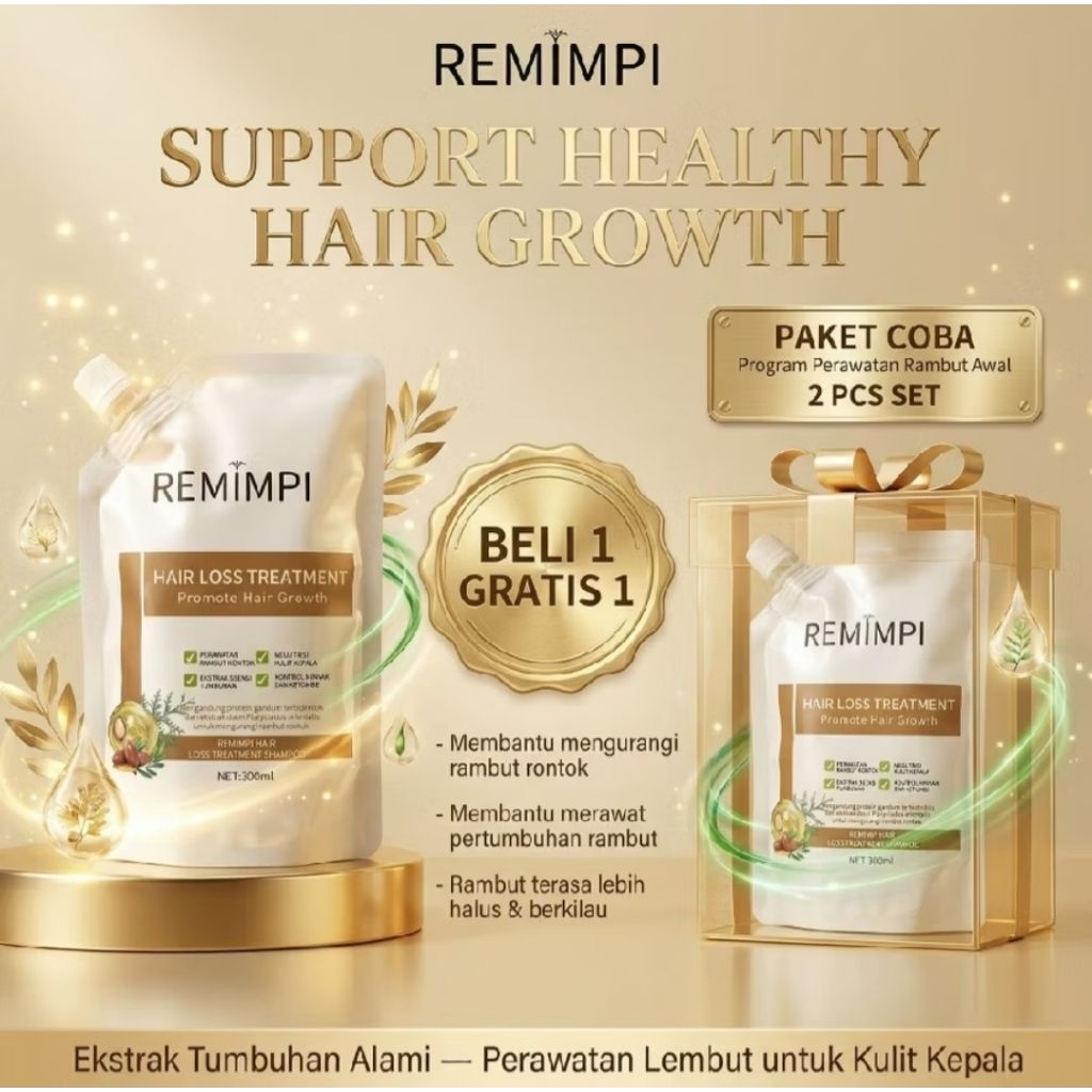 Remimpi Shampo Anti Rontok Remimpi 300ml - Mengatasi Ketombe, Mengurangi Minyak, Memperkuat Rambut