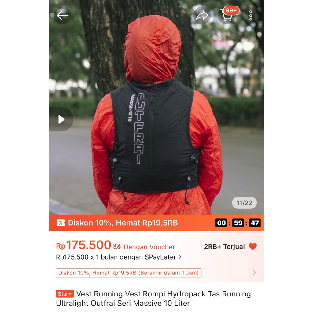 BARU BEKAS ENDORSE HYDROPACK 10L