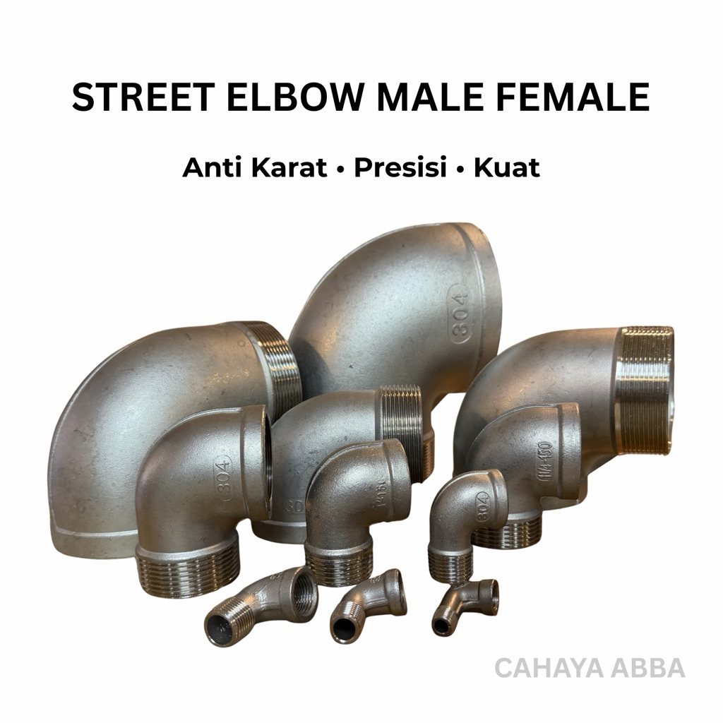Street Elbow Stainless Steel 304 - Fitting Pipa Sudut 90° 4”