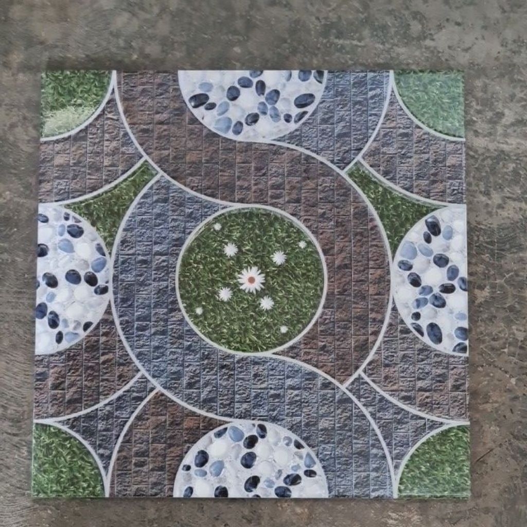 keramik 50x50 lantai dop kamala green kw1/50x50 motif rumput/keramik 50x50 teras