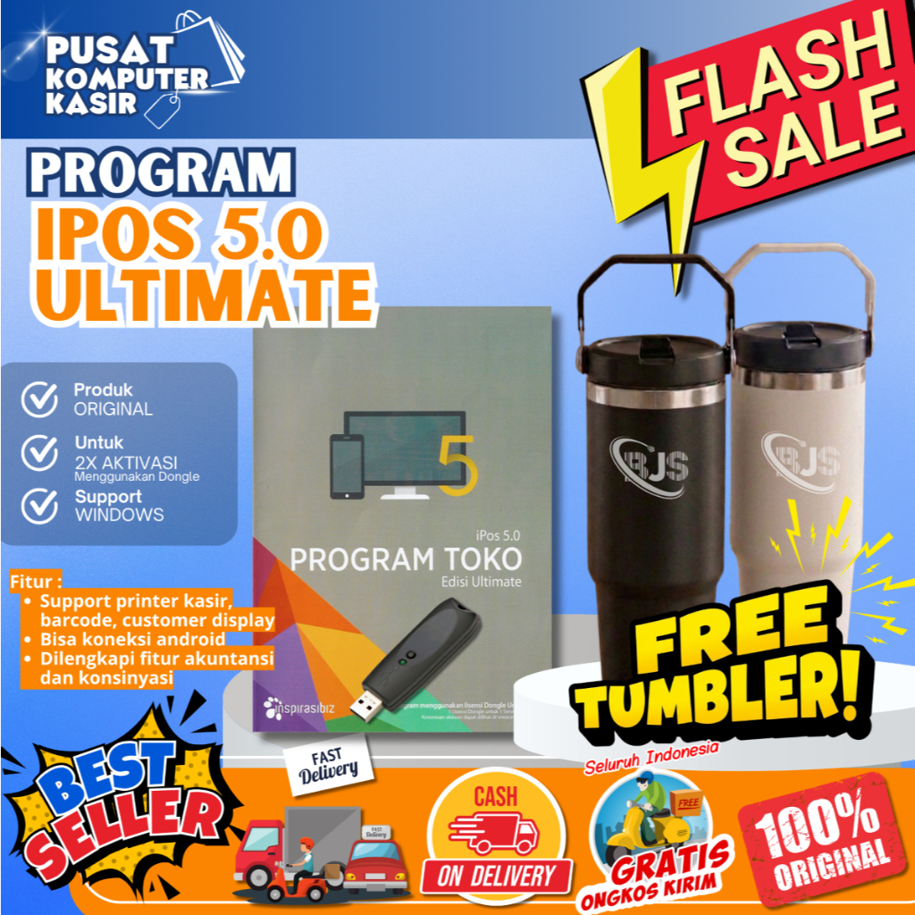 Program Kasir Toko IPOS 5.0 Ultimated [DONGLE EDITION] | Program Kasir IPOS 5 | Program Kasir Toko S