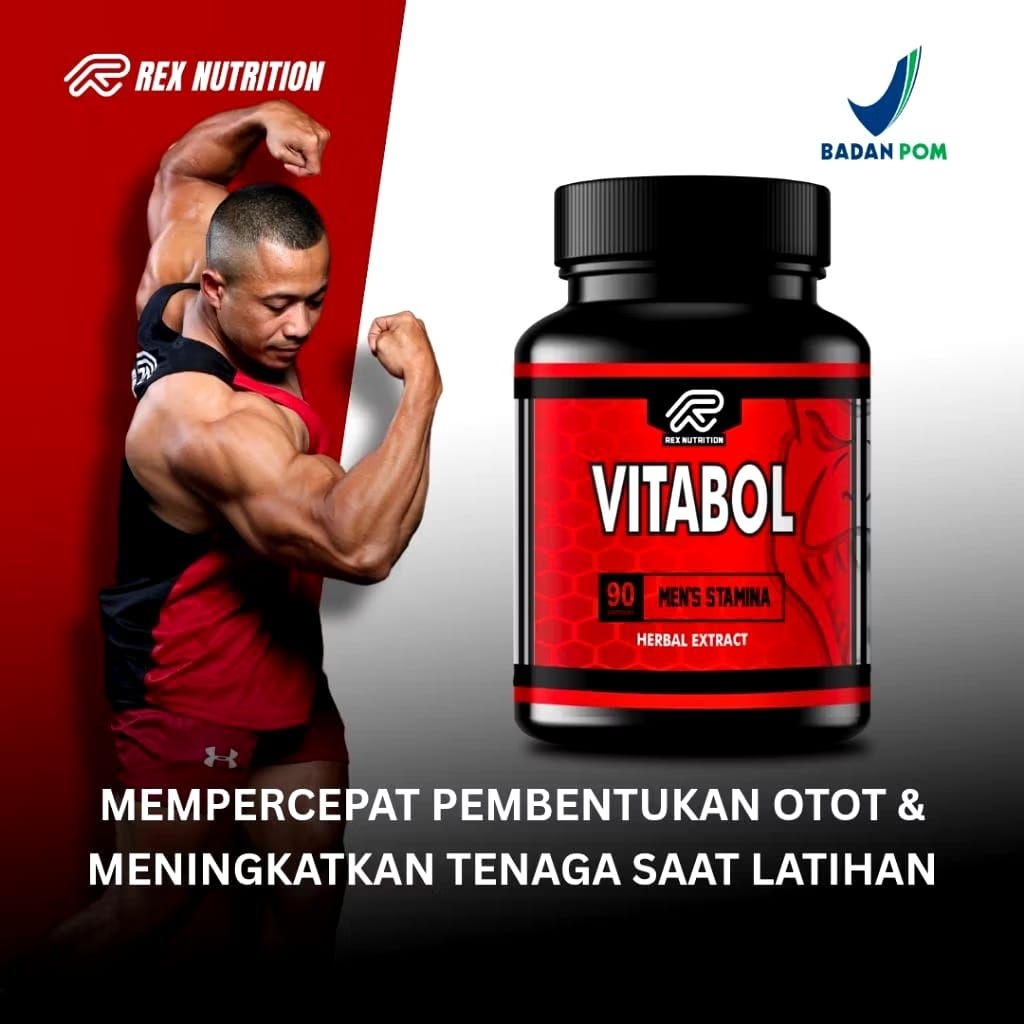 VITABOL 90 Kapsul Suplemen Pembentuk Otot Suplemen Fitness Rex Nutrition