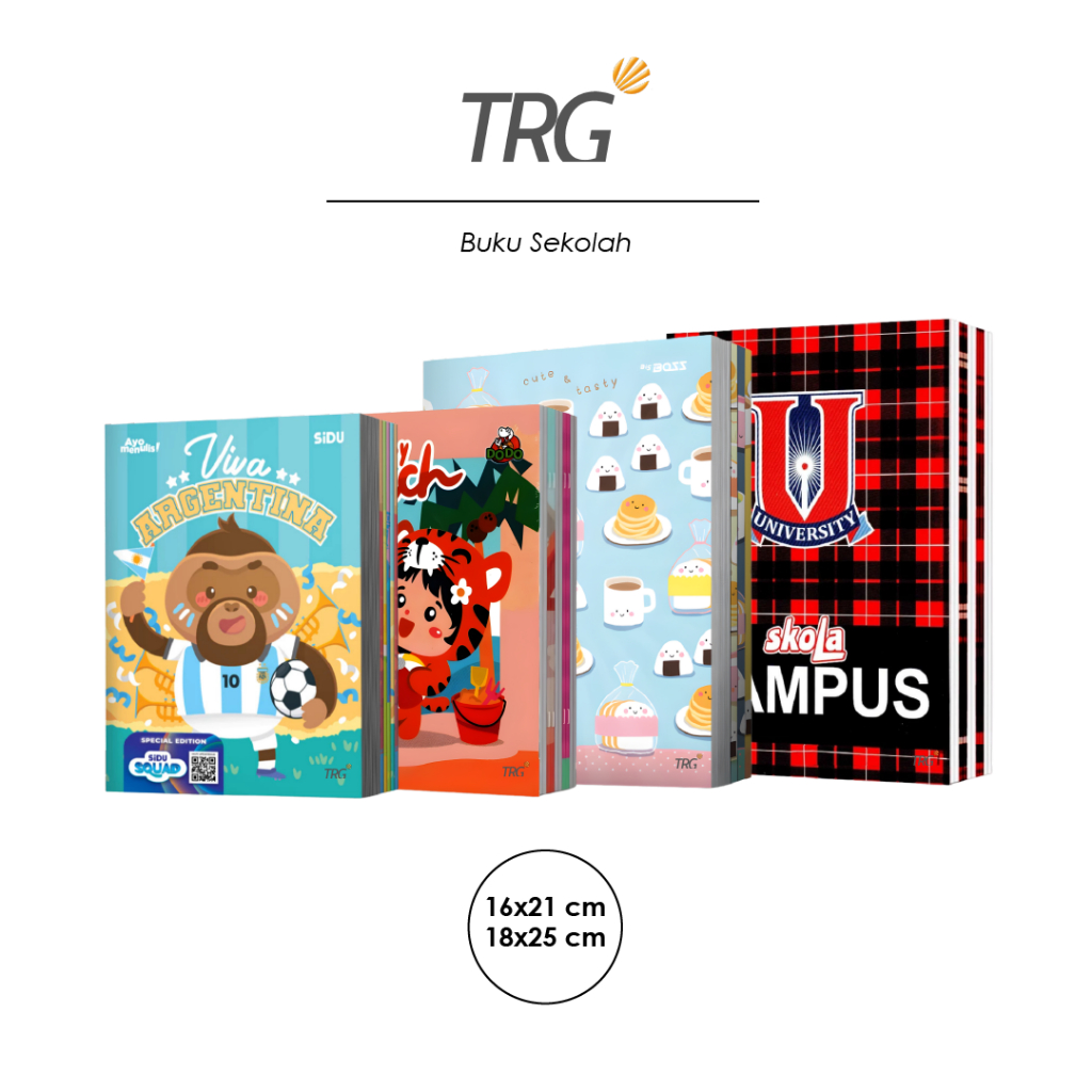 [PACK] TRG Buku Tulis Sekolah Anak SIDU Big Boss Skola 38 42 50 58 78 100 Lembar 1 Pak Sinar Dunia B