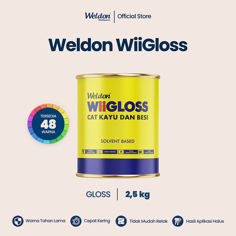 Wiigloss Cat Kayu & Besi 2.5kg – Weldon WiiGLOSS Cepat Kering