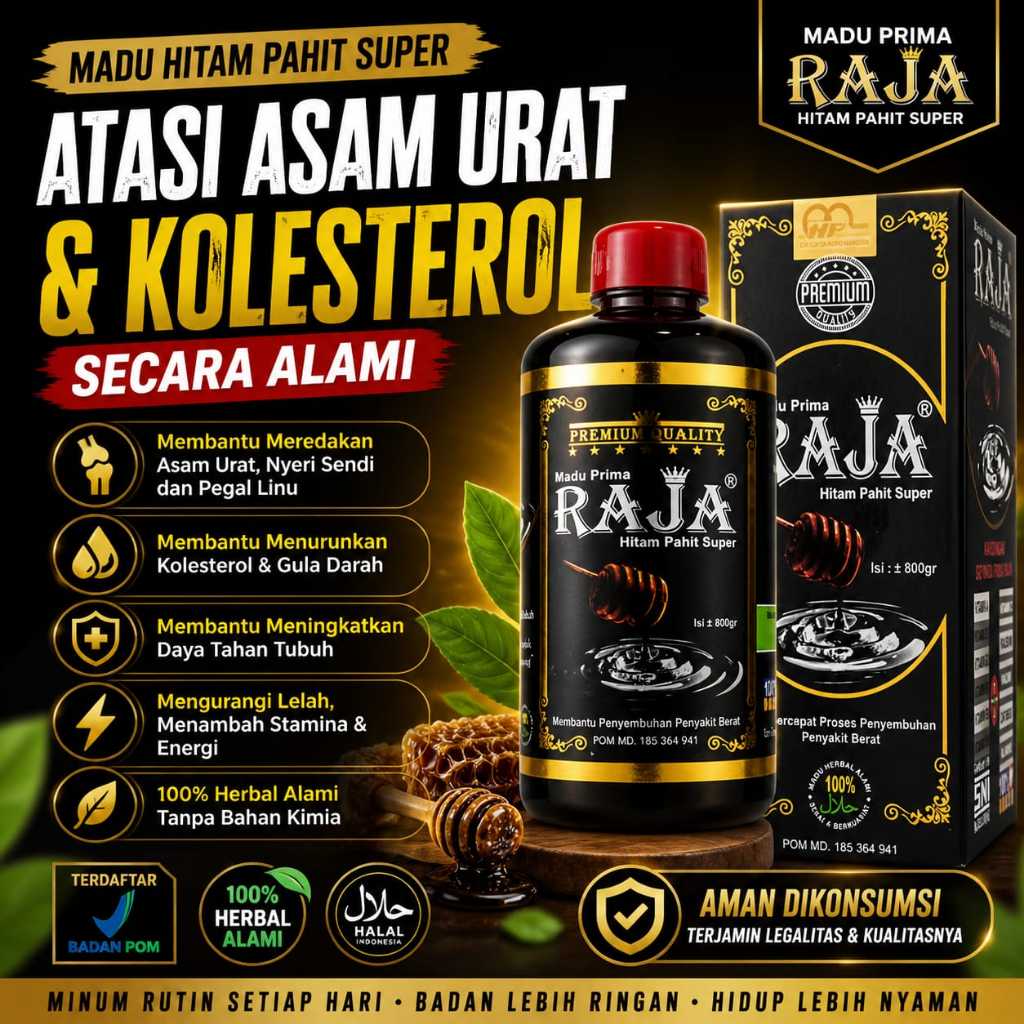 MADU HITAM PAHIT SUPER PRIMA RAJA 800GR  - MADU PAHIT - MADU HITAM