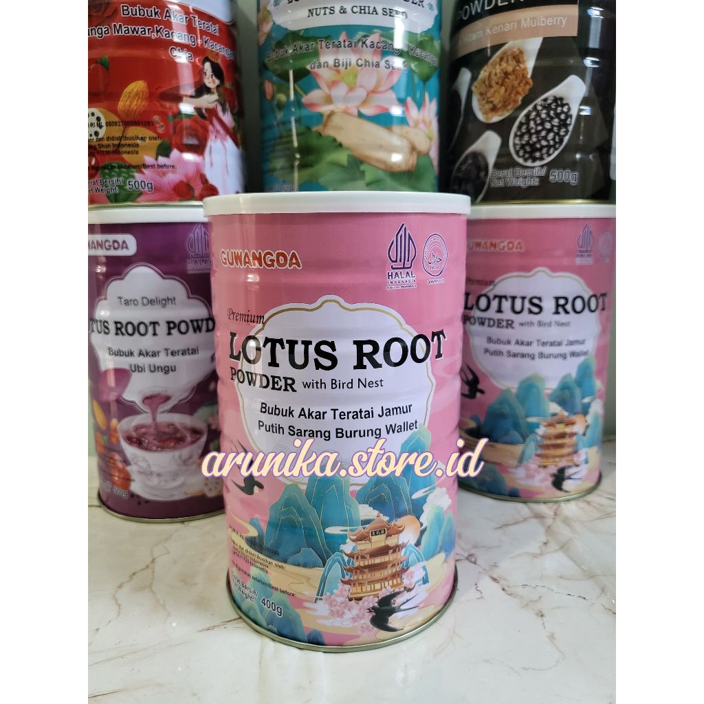 Oufen Lotus Root Powder Bubuk Akar Teratai Bird Nest Sarang Walet Premium 400Gr