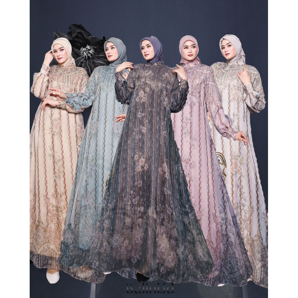 BALINI DRESS/ ORGANZA PRINTING