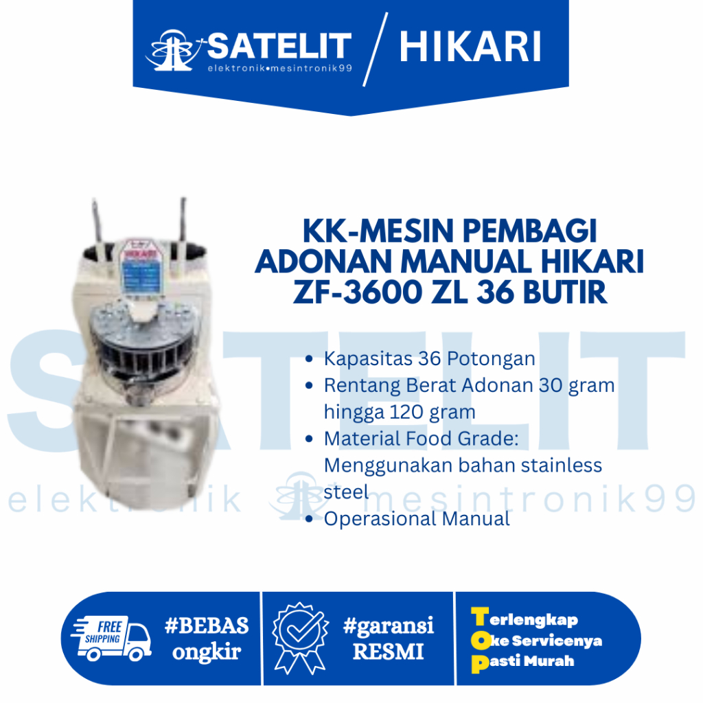 Mesin Pembagi Adonan Manual HIKARI ZF-3600 ZL  Dough Divider 36 Butir  Pembagi Adonan Roti & Bakery