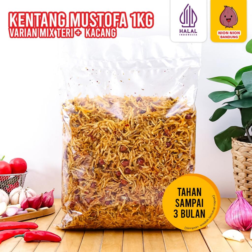 Kentang Mustofa 1 Kg Premiun Mustopa Kering Balado Pedas Gurih Original Mix Teri Kacang Kiloan