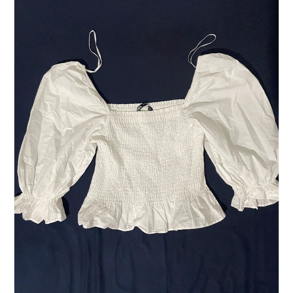 Zara strech poplin top