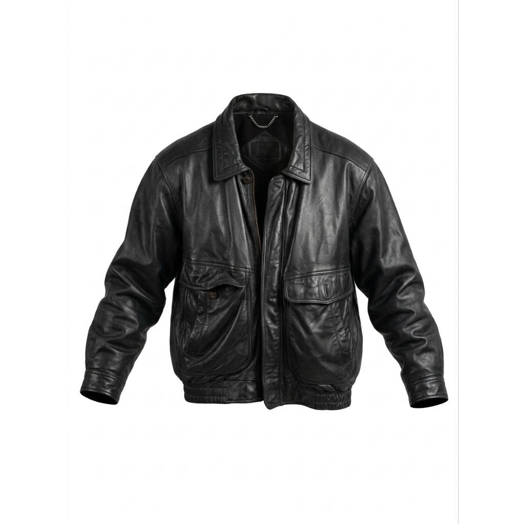 Jaket Kulit Slazenger Leather Jacket Bomber​ bekas/second/pl/preloved