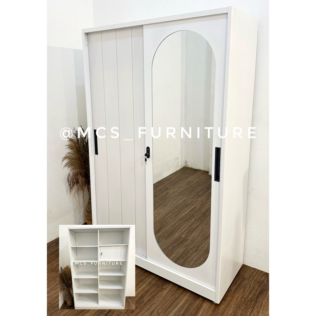 Lemari Besi Jumbo Full Sap Gantungan Ambalan Baju Pakaian Mebel Furniture Semarang