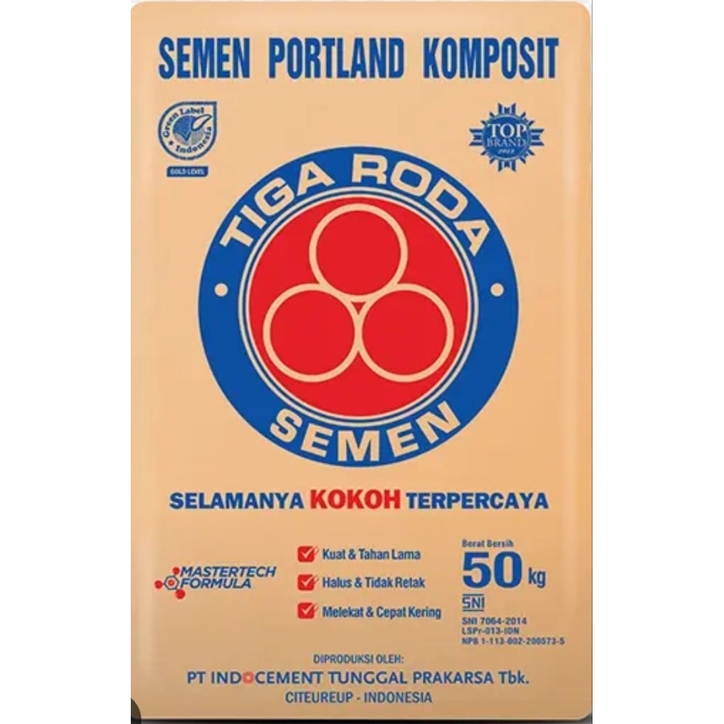Semen Tiga Roda (PCC) 40 Kg & 50Kg Min 160 Sak