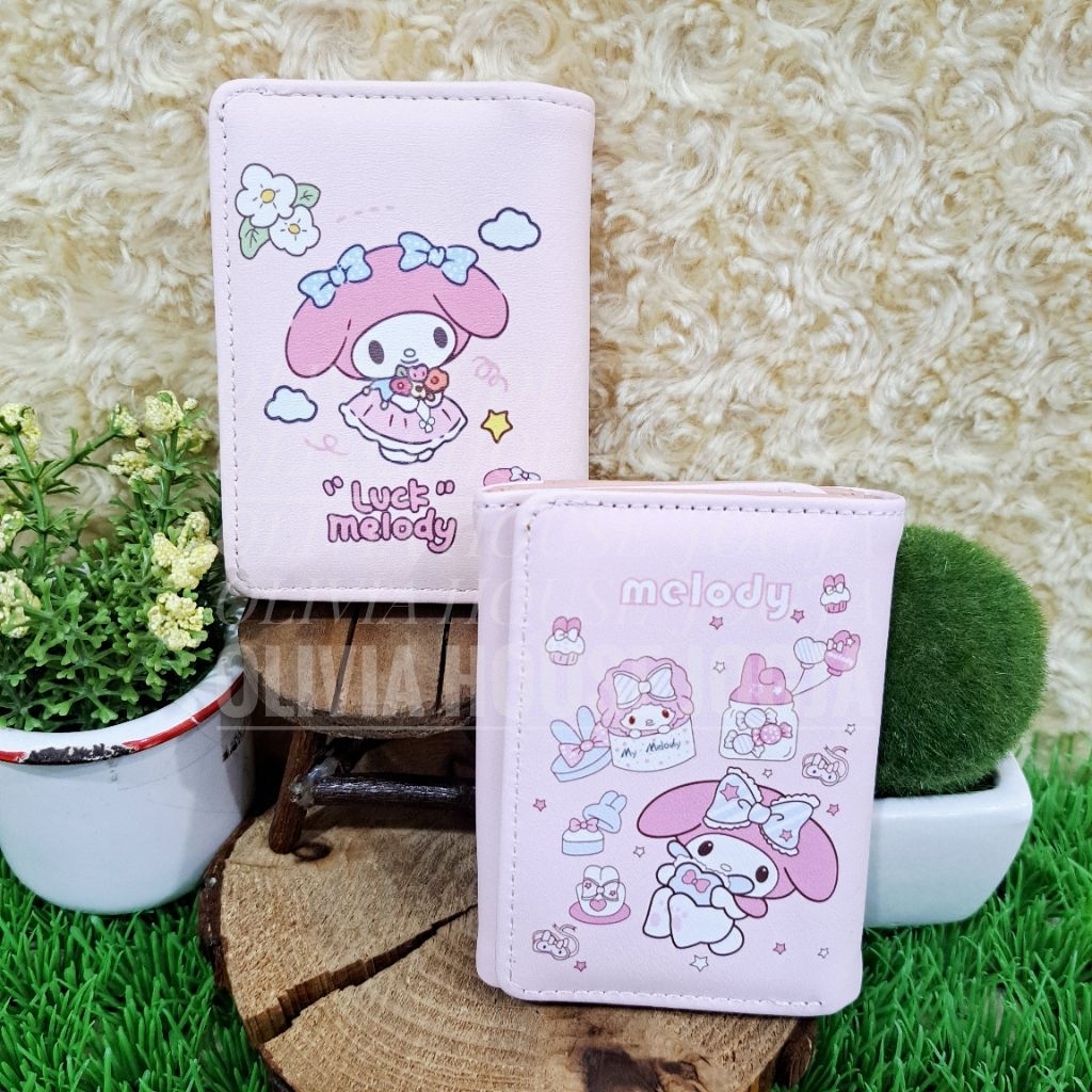 Dompet Lipat My Melody Pink Mini Pastel 8in1 Dompet Anak My Melody Peach Dompet Wanita My Melody