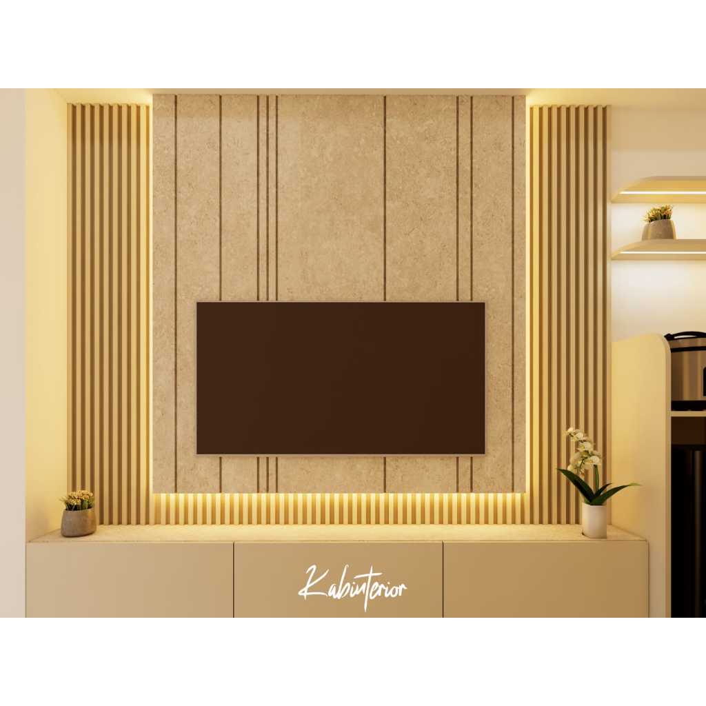 Custom Wall Panel TV  Minimalist Termurah