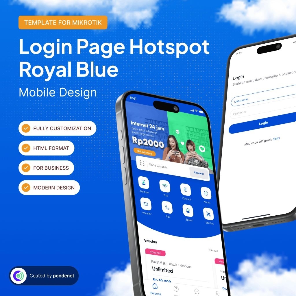 hotspot login page mikrotik Royalblue