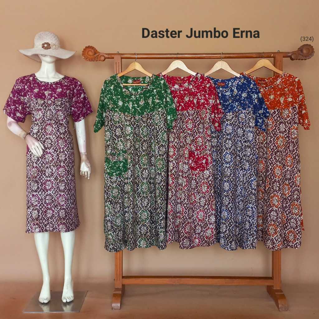 Daster Jumbo Erna By Putri Diana Busui Resleting Bahan Rayon Halus Terbaru Terlaris Asli Pekalongan