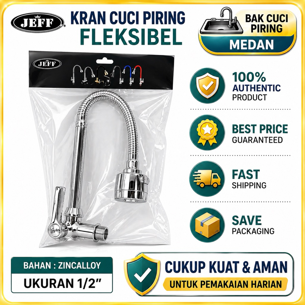 READYSTOCK KRAN CUCI PIRING FLEKSIBEL/KRAN AIR CUCI PIRING FLEKSIBEL MERK JEFE