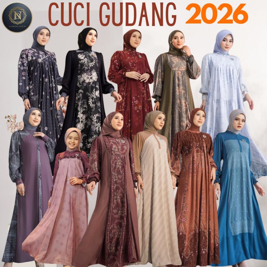 [SALE] NADHEERA LUXURY CUCI GUDANG LAST STOCK DISKON DRESS MIDI PROMO NADHEERA