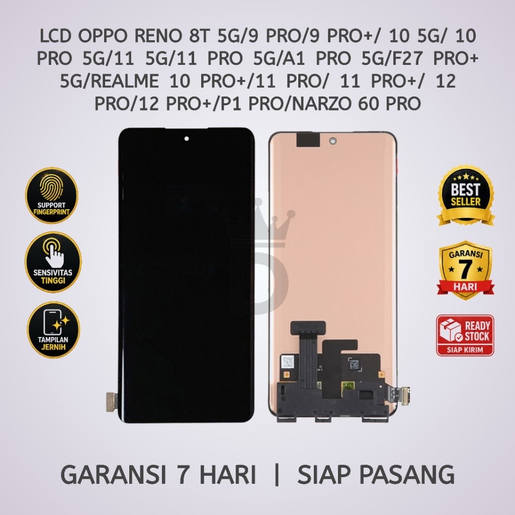 LCD TOUCHSCREEN CURVED OLED OPPO RENO 8T 5G/9 PRO/9 PRO+/ 10 5G/ 10 PRO 5G/11 5G/11 PRO 5G/A1 PRO 5G