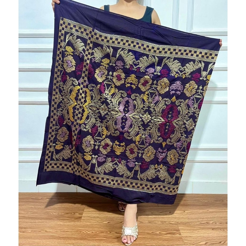 KAMEN KATUN LEMBARAN SONGKET BORDIR PREMIUM MOTIF 01/ KAIN BORDIR SONGKET BALI LEMBARAN
