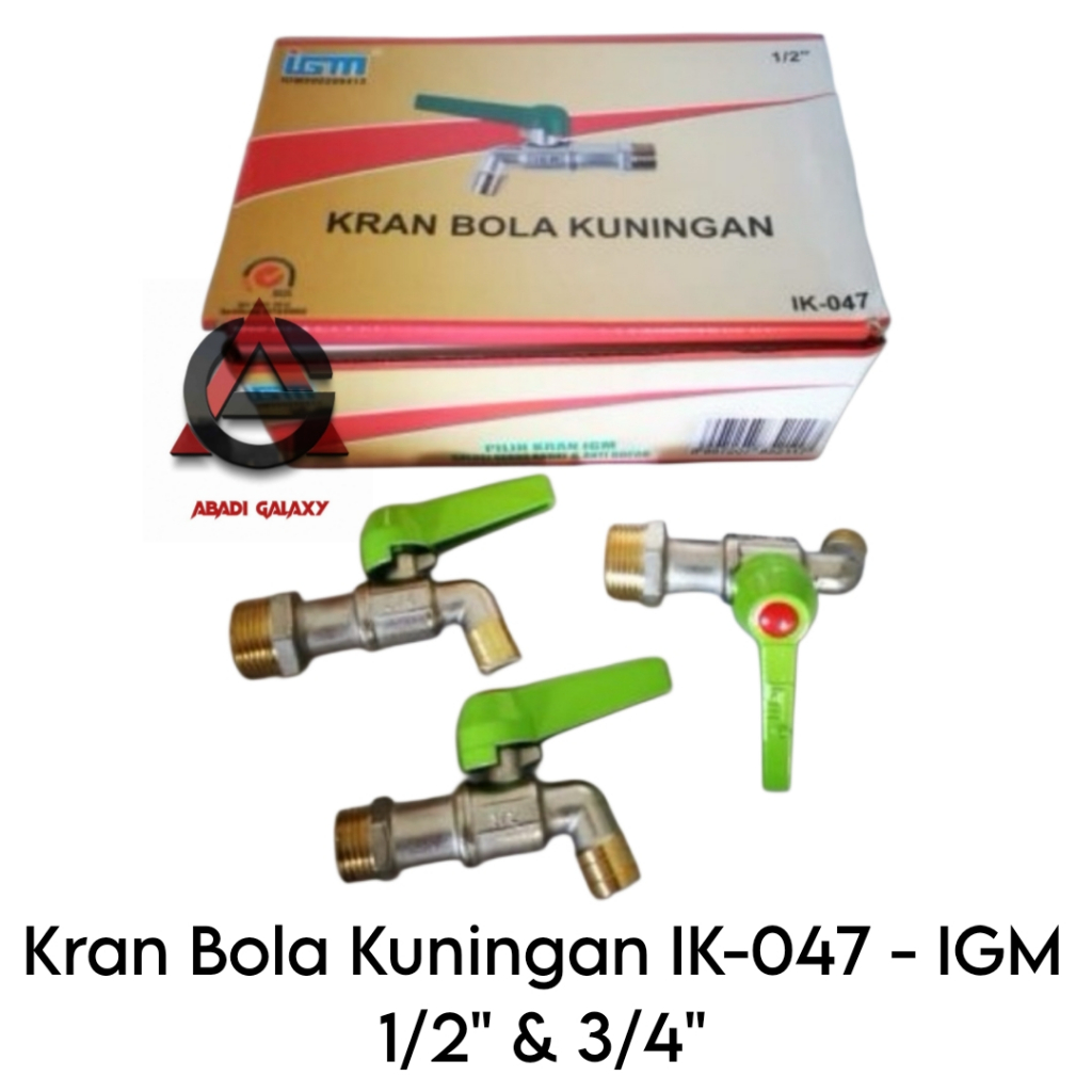 Kran Air / Kran Tembok / Kran Kuningan  1/2" ; 3/4" IGM