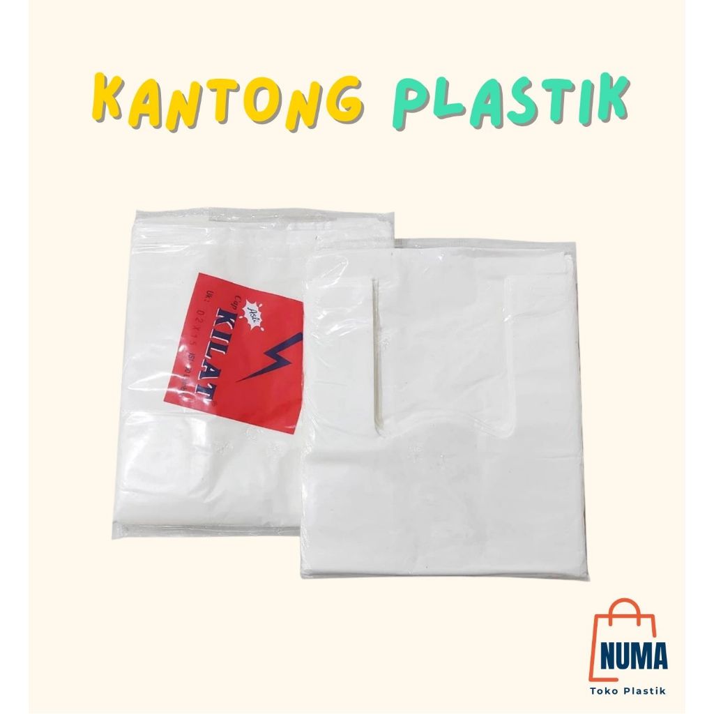 Kresek Kilat Putih 28 – Kantong Plastik Tebal Kuat Tidak Mudah Sobek