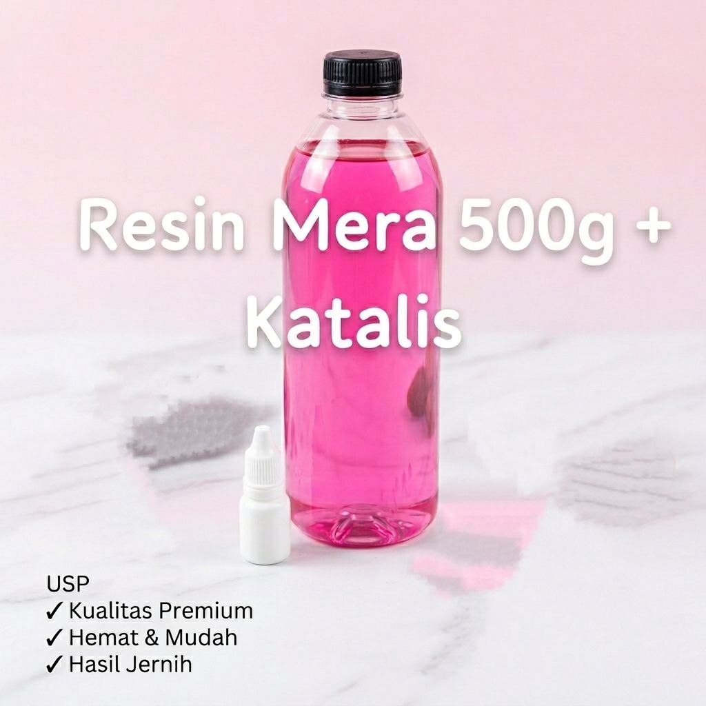 Resin merah 500 gram + katalis SHCP Fiberglass