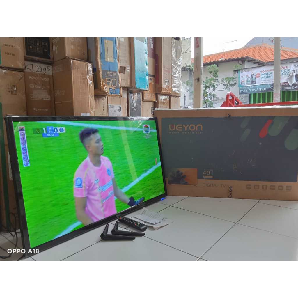 TV LED WEYON DIGITAL 40 INC SIAP PAKAI TANPA STB KONDISI BEKAS MASIH SEGEL (7573)