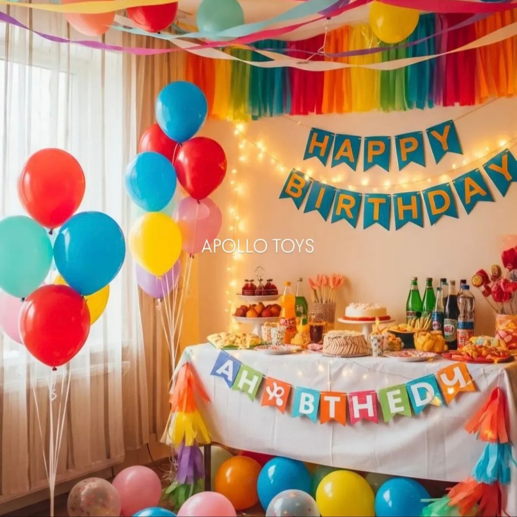 [ BISA COD ] BANNER HAPPY BIRTHDAY (Bendera Happy Bday Party Decor Bunting Flag HBD Perlengkapan Pes