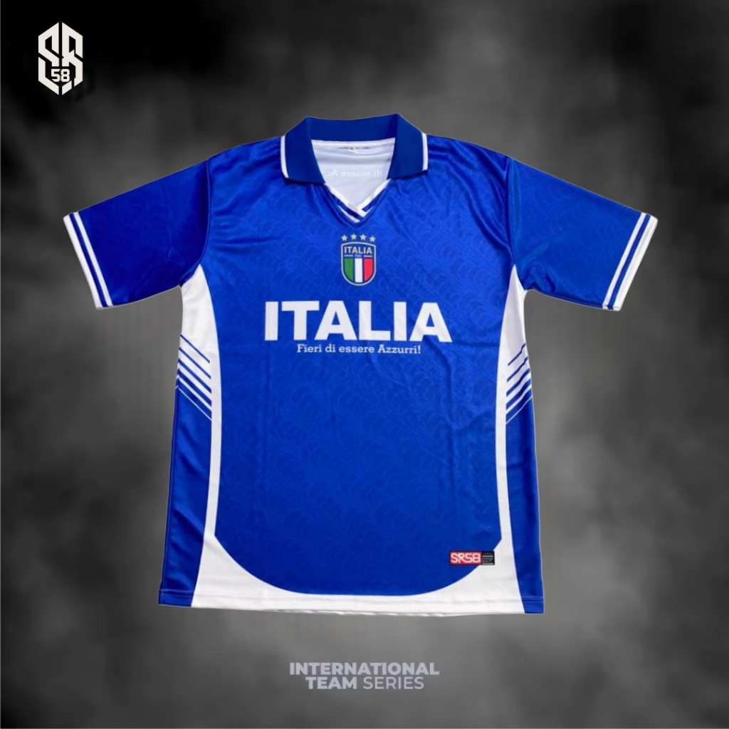 Jersey Italia Retro Premium Baju Bola Jersey Vintage Timnas Italy Jersey Casual Untuk Dewasa Pria Wa