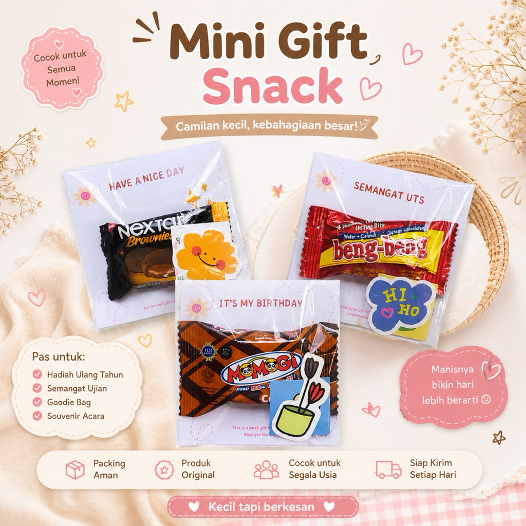 MINI GIFT SNACK / SOUVENIR MINI SNACK / GIFT / MINI GIFT / SNACK MINI / MINI SNACK BIRTHDAY / MINI G